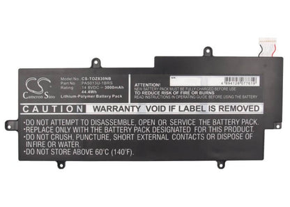 14.8V, 3000mAh, Li-Polymer Battery fits Toshiba, Portege Z830, Portege Z830 Ultrabook, 44.4Wh