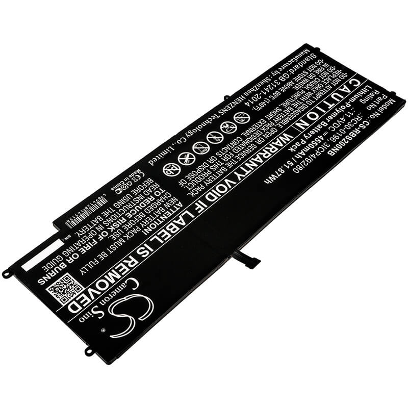 11.4V, 4550mAh, Li-Polymer Battery fits Razer, Blade Stealth 2016 Rz09-01962w, Blade Stealth 2016 V2, 51.87Wh