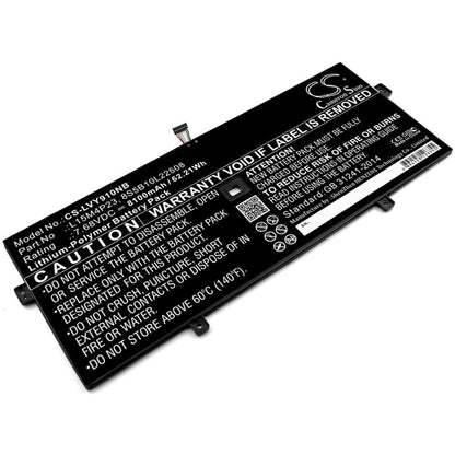 7.68V, 8100mAh, Li-Polymer Battery fits Lenovo, Yoga 5 Pro, Yoga 5 Pro(512g), 62.208Wh