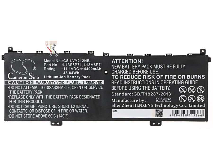 11.1V, 4400mAh, Li-ion Battery fits Lenovo, Yoga 2 13, 48.84Wh
