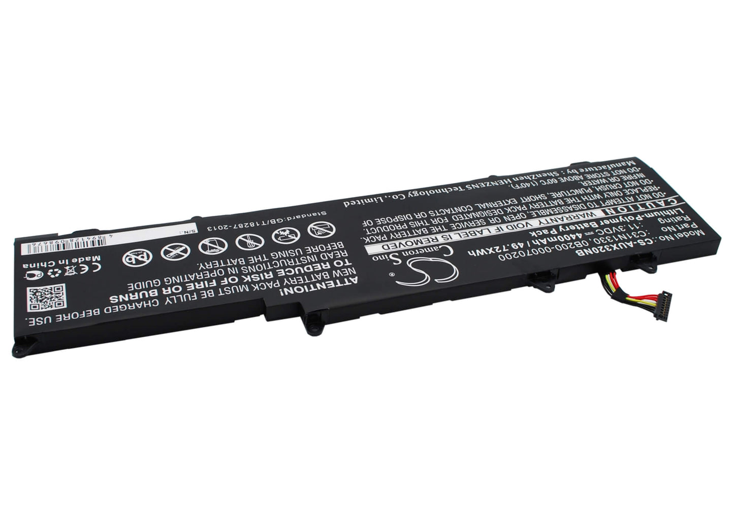 11.3V, 4400mAh, Li-Polymer Battery fits Asus, Zenbook Ux32la, Zenbook Ux32la-0171a4210u, 49.72Wh