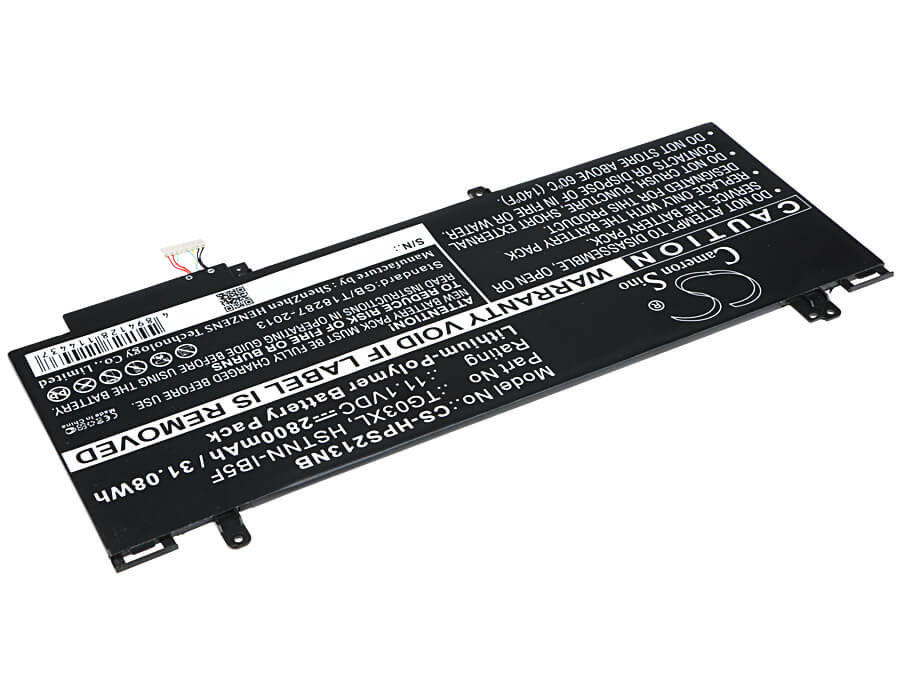 11.1V, 2800mAh, Li-Polymer Battery fits Hp, Split X2 13-f, Split X2 13-f010dx, 31.08Wh