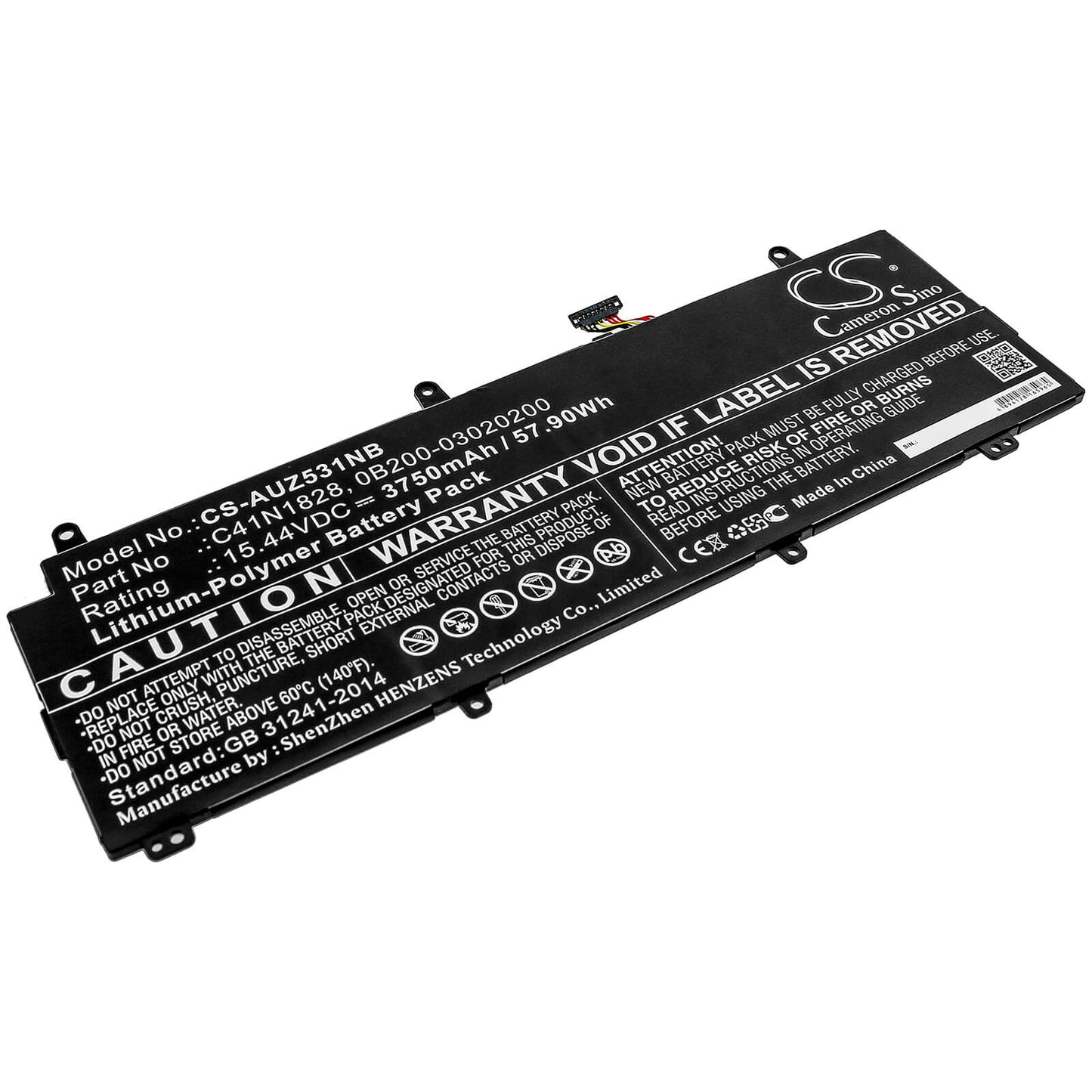 15.44V, 3750mAh, Li-Polymer Battery fits Asus, Gx531gv, Gx531gw, 57.9Wh