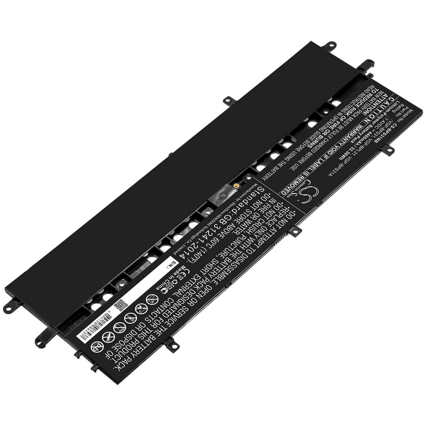 7.4V, 4400mAh, Li-Polymer Battery fits Sony, Svd11213cx, Svd11213cxb, 32.56Wh