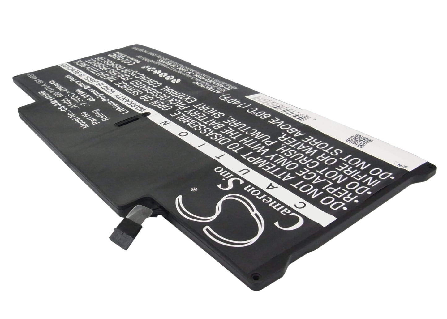 7.3V, 6700mAh, Li-Polymer Battery fits Apple, A1466, Macbook Air "core I5" 1.6 13", 48.91Wh