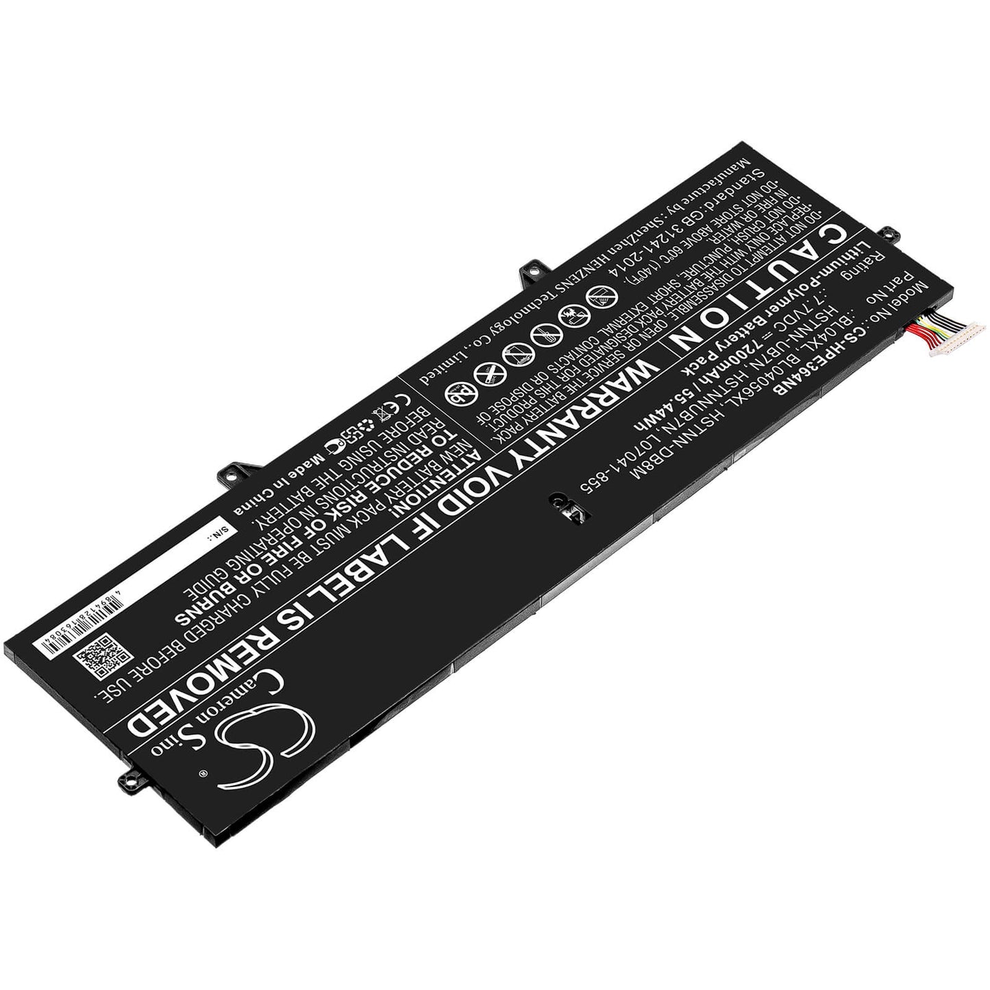 7.7V, 7200mAh, Li-Polymer Battery fits Hp, Elitebook X360 1040 G5, Elitebook X360 1040 G5(3sh43av, 55.44Wh