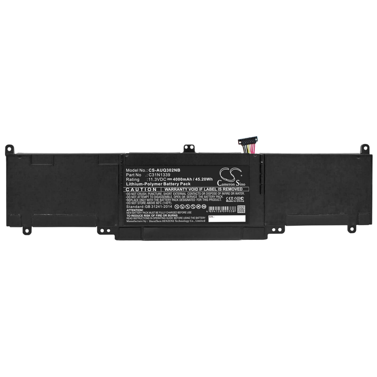 11.3V, 4000mAh, Li-Polymer Battery fits Asus, Asus Tp300l, Asus Tp300ld-dw002h, 45.2Wh