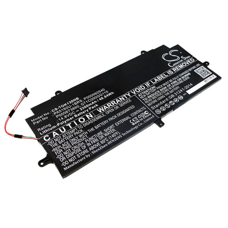 14.8V, 3300mAh, Li-Polymer Battery fits Toshiba, Kira 13 Kirabook, Kira-101, 48.84Wh