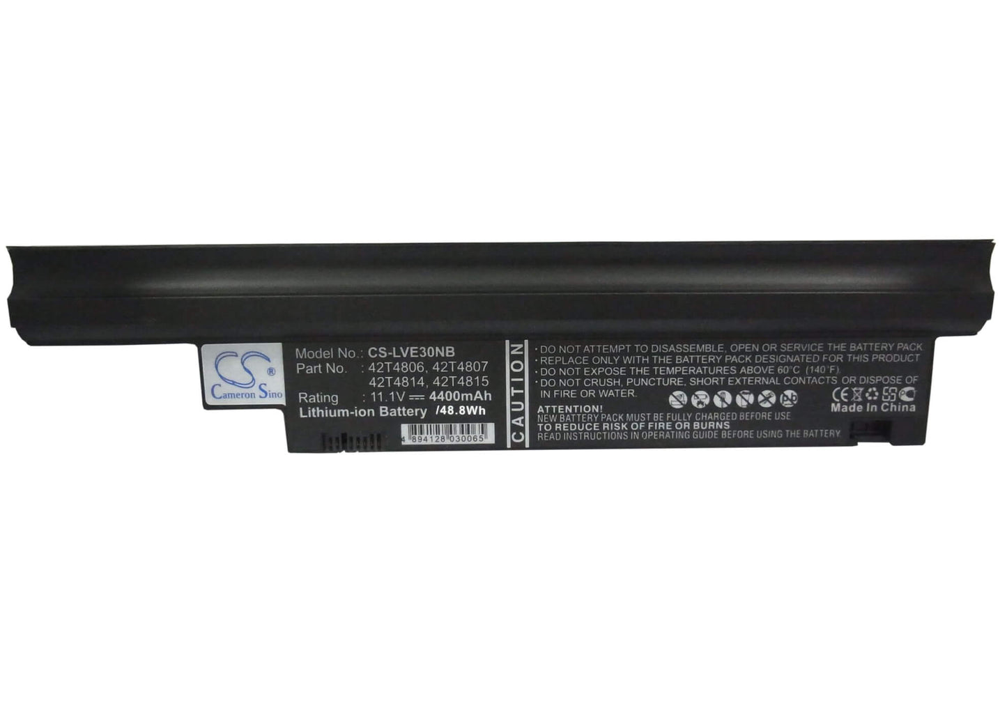 11.1V, 4400mAh, Li-ion Battery fits Lenovo, Thinkpad 0196rv 4 Thinkpad 01, Thinkpad 0196rv 8, 48.84Wh