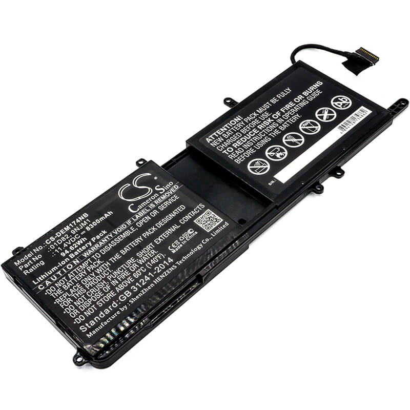 11.4V, 8300mAh, Li-ion Battery fits Dell, Alienware 15, Alienware 15 2018, 94.62Wh