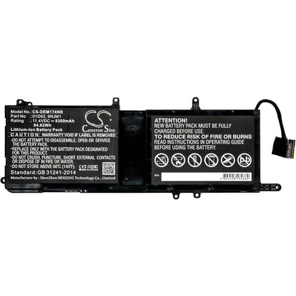 11.4V, 8300mAh, Li-ion Battery fits Dell, Alienware 15, Alienware 15 2018, 94.62Wh