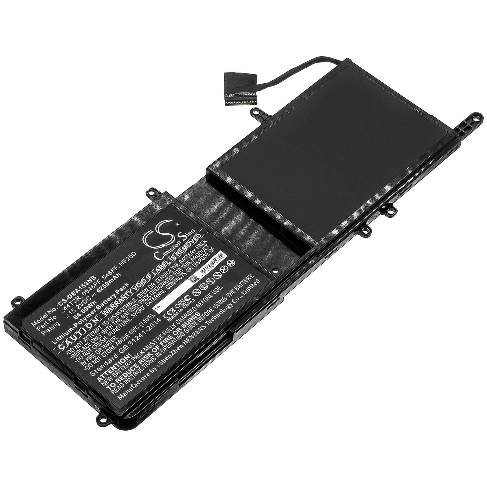 15.2V, 4250mAh, Li-Polymer Battery fits Dell, Alienware 15 R3 Max-q, Alw15c-d2508s, 64.6Wh