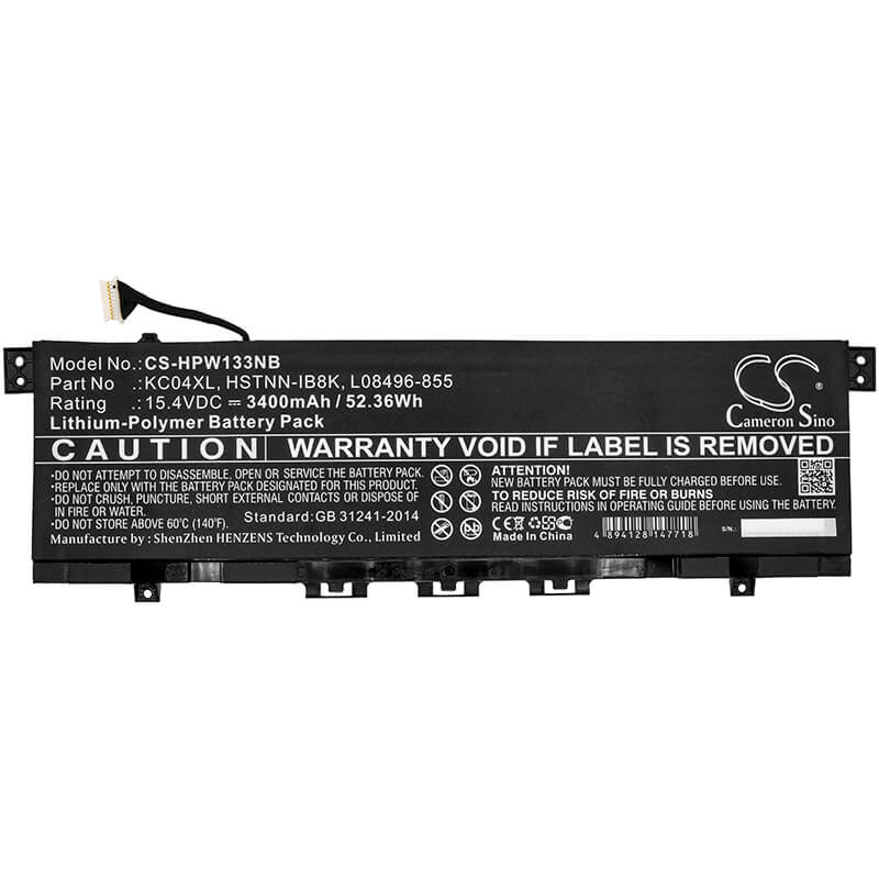 15.4V, 3400mAh, Li-Polymer Battery fits Hp, Envy 13 Ah0001nk, Envy 13-ag0005ng, 52.36Wh