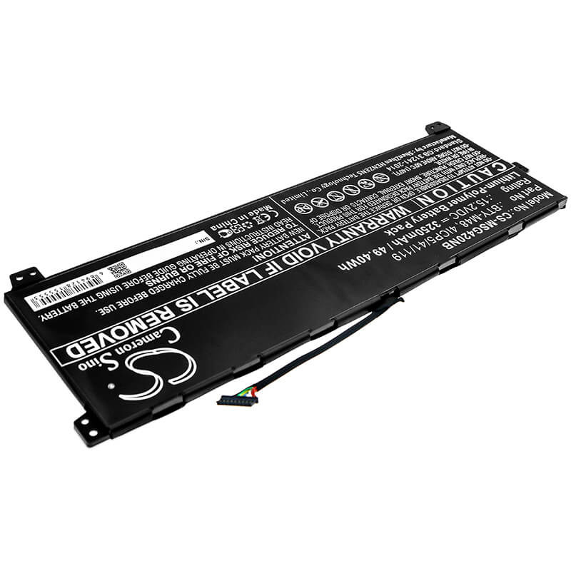 15.2V, 3250mAh, Li-Polymer Battery fits Msi, Modern 14 A10rb, Modern 14 A10rb-459us, 49.4Wh