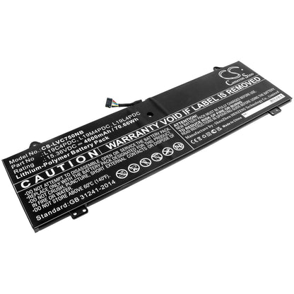 15.36V, 4600mAh, Li-Polymer Battery fits Lenovo, Yoga 14c 2021, Yoga 14c Itl 2021, 70.656Wh