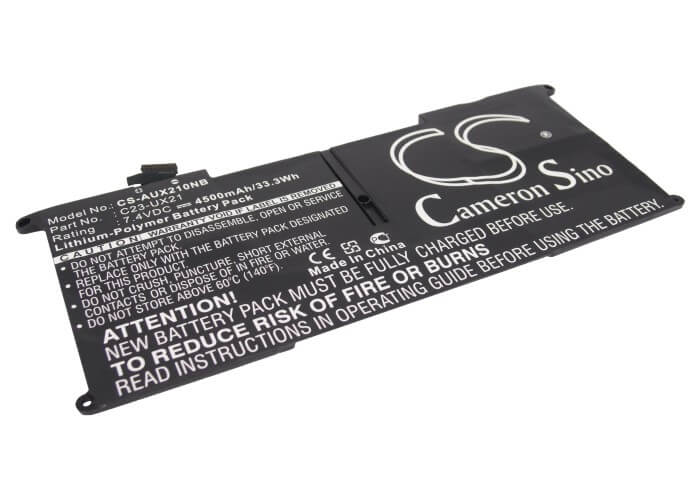 7.4V, 4500mAh, Li-Polymer Battery fits Asus, Ultrabook Ux21, Ultrabook Ux21a, 33.3Wh