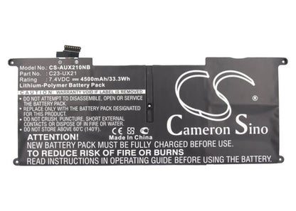 7.4V, 4500mAh, Li-Polymer Battery fits Asus, Ultrabook Ux21, Ultrabook Ux21a, 33.3Wh