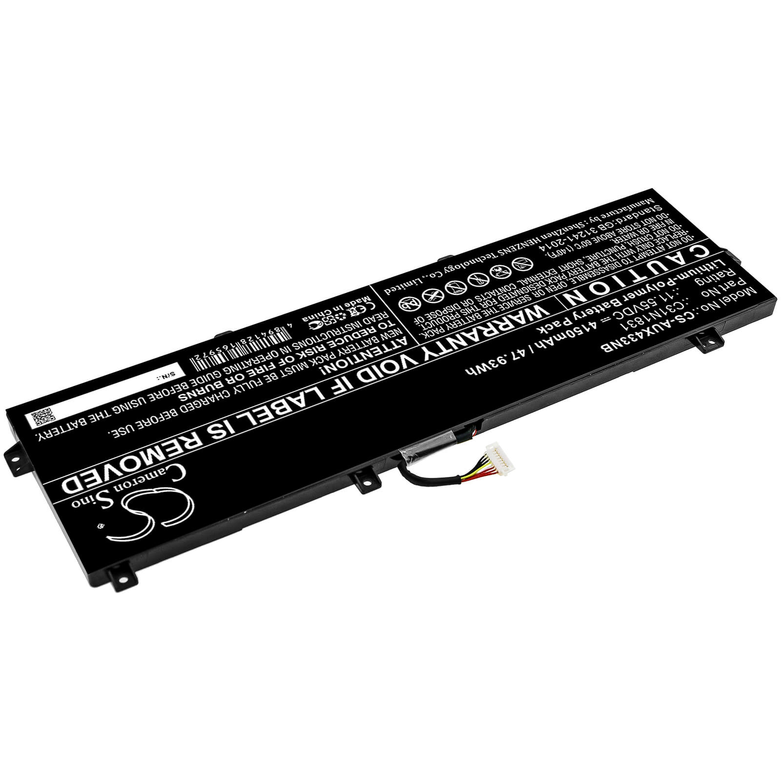 11.55V, 4150mAh, Li-Polymer Battery fits Asus, P3540fa, P3540fa-0091a8265u, 47.9325Wh