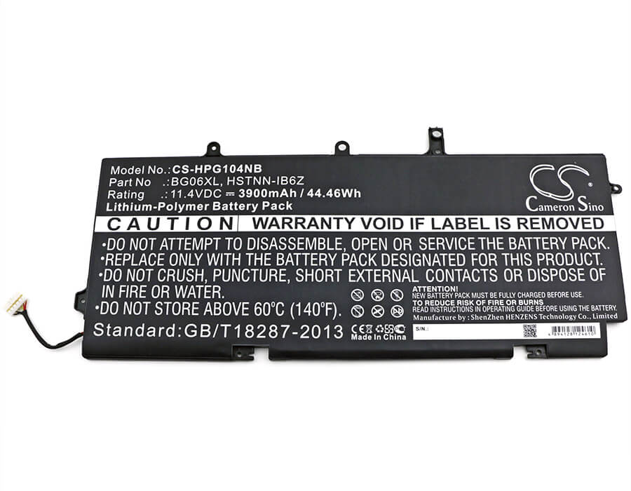 11.4V, 3900mAh, Li-Polymer Battery fits Hp, Eelitebook 1040 G3-v1a85ea, Eelitebook 1040 G3-z0h77ec, 44.46Wh