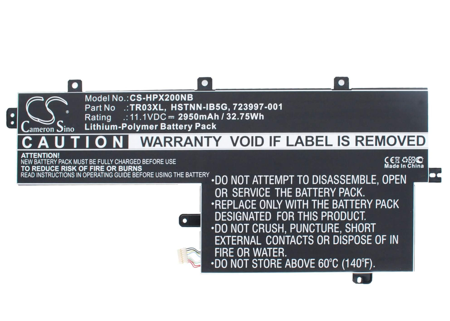 11.1V, 2950mAh, Li-Polymer Battery fits Hp, Spectre 13 X2 Pro, Spectre 13 X2 Pro(f1n04ea), 32.745Wh