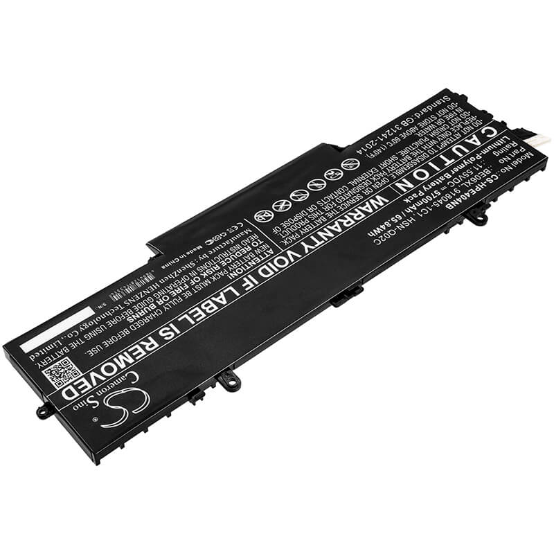 11.55V, 5700mAh, Li-Polymer Battery fits Hp, Elitebook 1040 G4, Elitebook 1040 G4(1em81ea), 65.835Wh