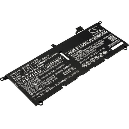 7.6V, 6300mAh, Li-ion Battery fits Dell, Xps 13 2018, Xps 13 9370, 47.88Wh
