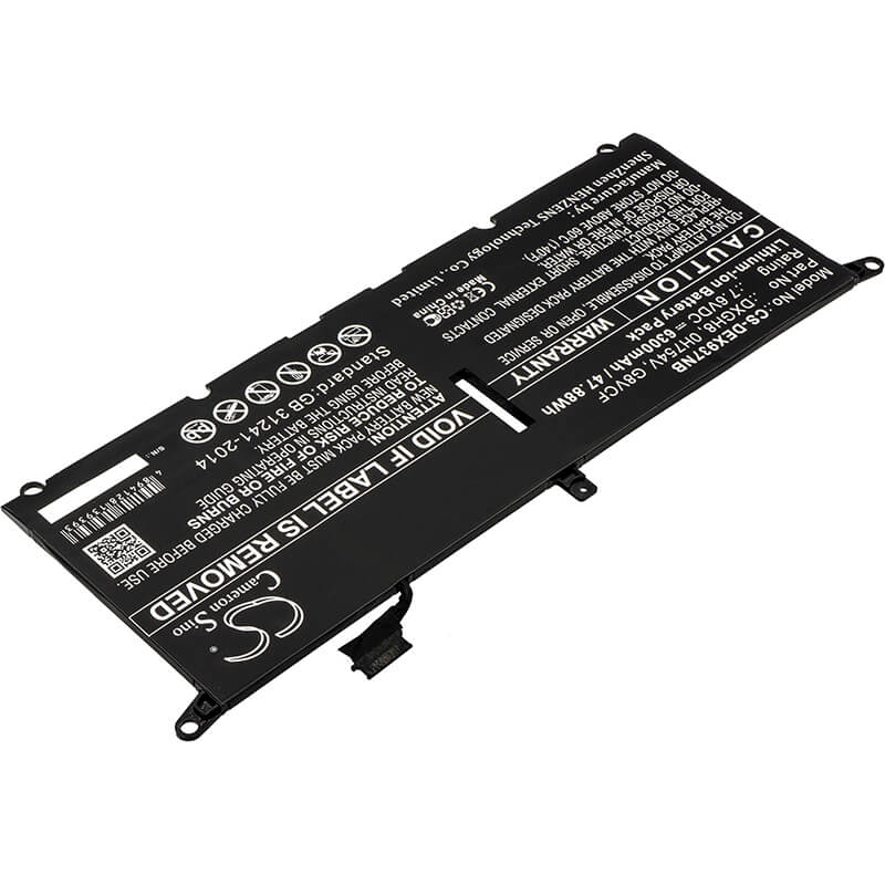 7.6V, 6300mAh, Li-ion Battery fits Dell, Xps 13 2018, Xps 13 9370, 47.88Wh