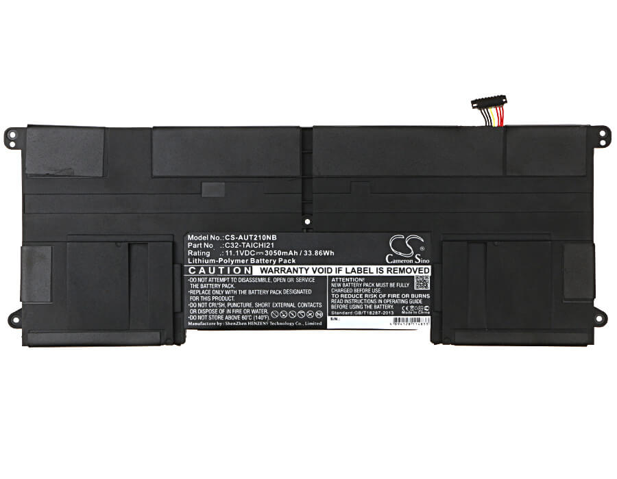 11.1V, 3050mAh, Li-Polymer Battery fits Asus, Taichi 21, Taichi 21-3568a, 33.855Wh