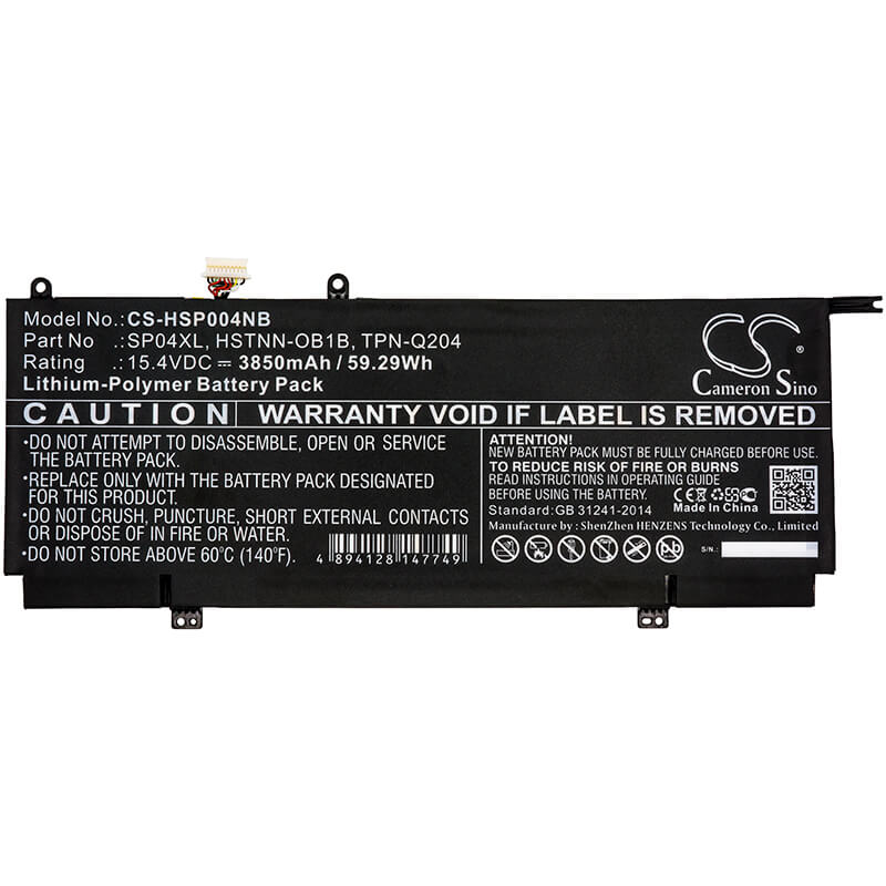 15.4V, 3850mAh, Li-Polymer Battery fits Hp, Pectre X360 13-ap0044tu, Spectre X360 13-ap0000na, 59.29Wh
