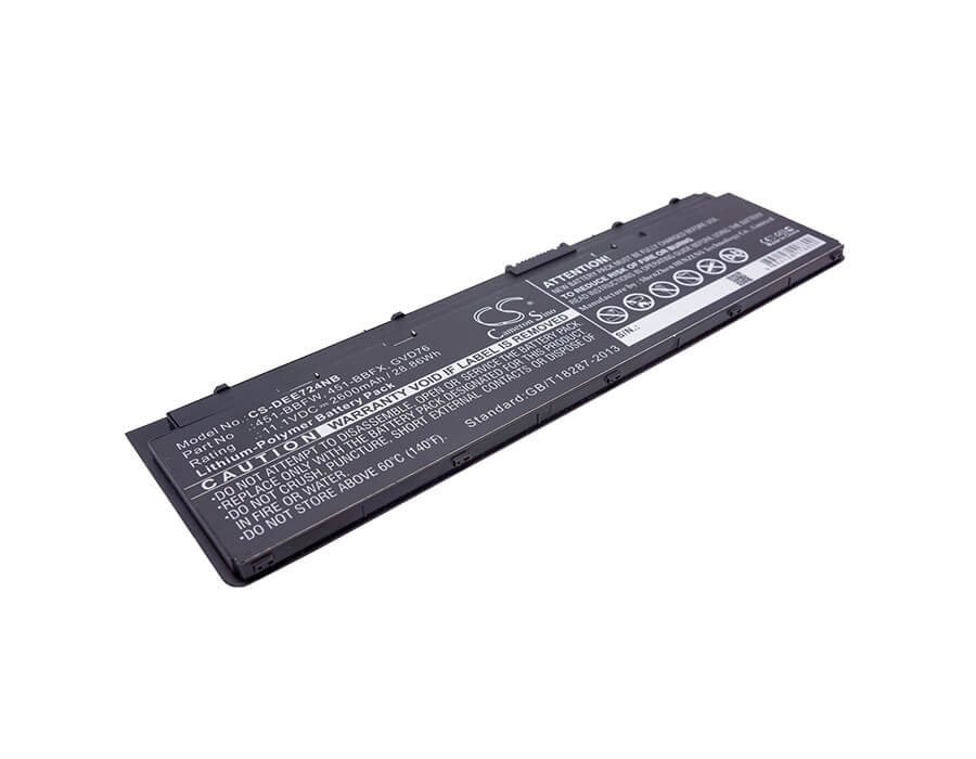 11.1V, 2600mAh, Li-Polymer Battery fits Dell, Latitude 12-7000, Latitude E7240, 28.86Wh