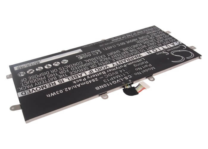 14.8V, 2840mAh, Li-Polymer Battery fits Lenovo, Ideapad Yoga 11, Ideapad Yoga 11 Ultrabook, 42.032Wh