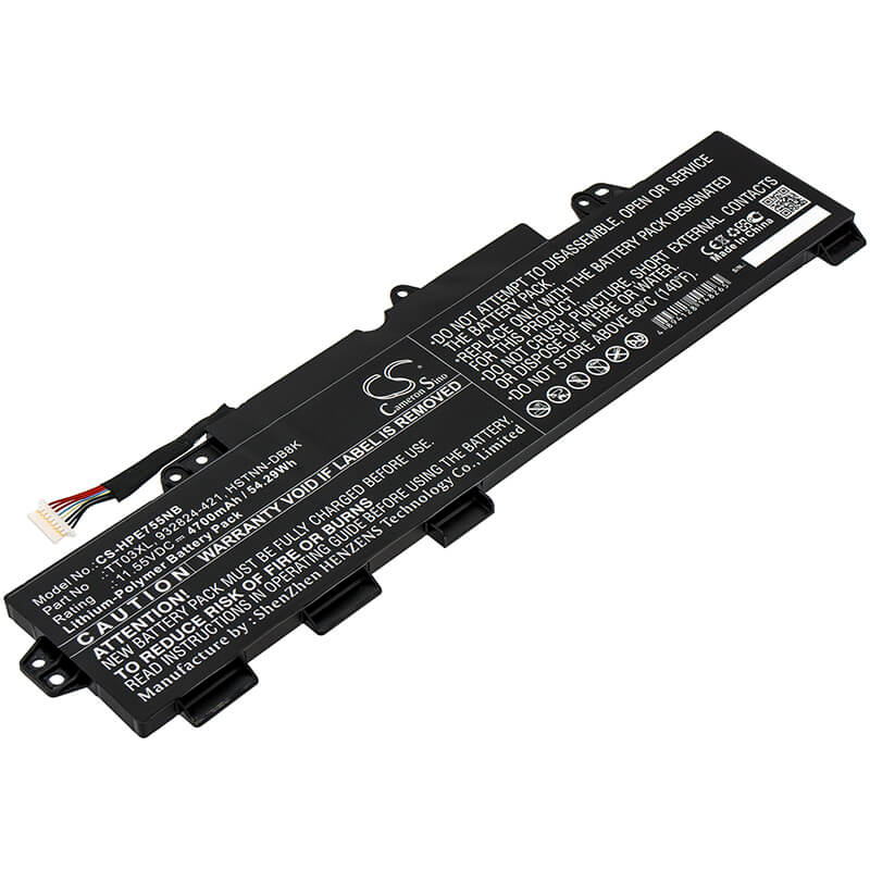 11.55V, 4700mAh, Li-Polymer Battery fits Hp, Elitebook 755 G5, Elitebook 755 G5 (3un80ea), 54.285Wh