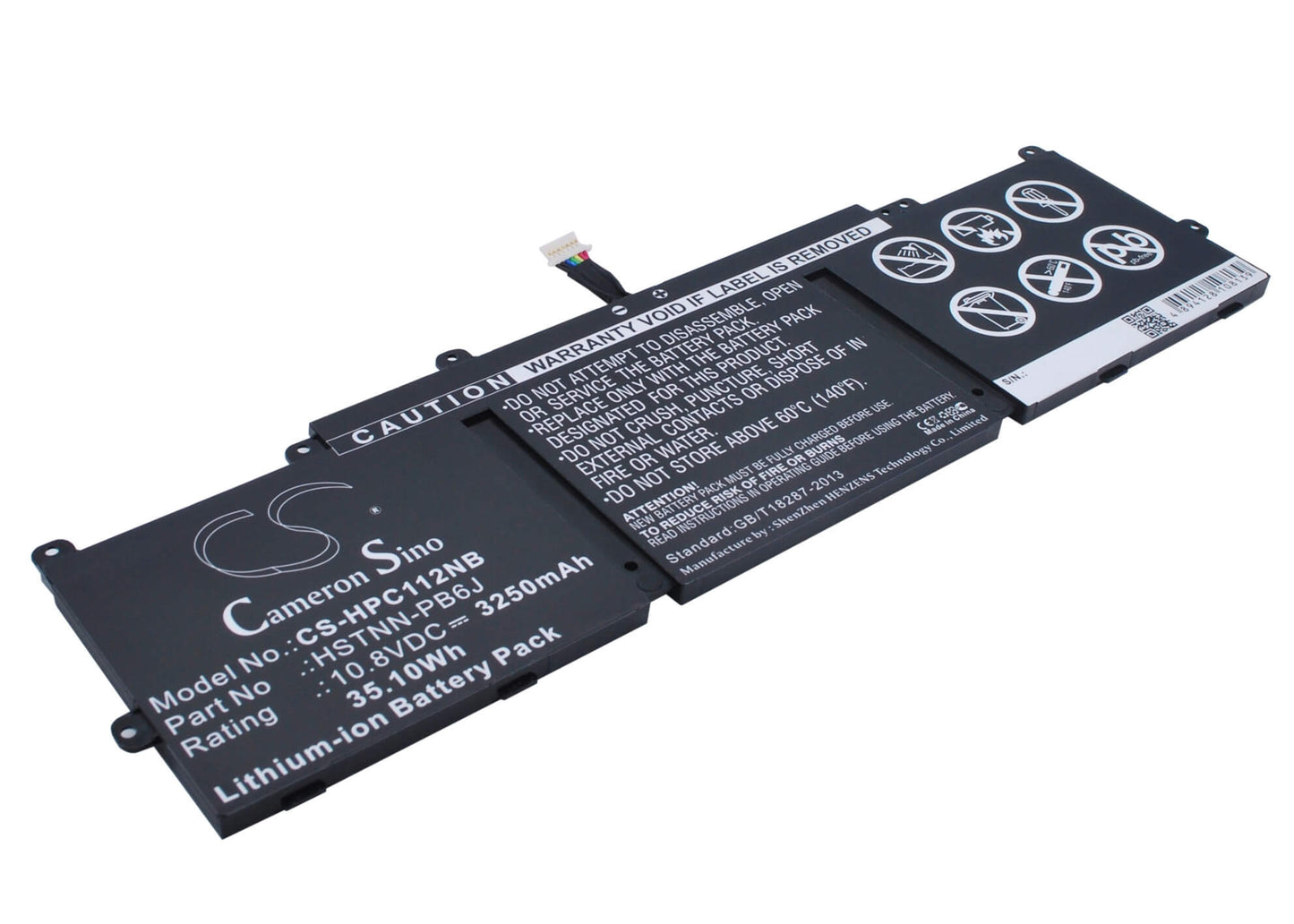 10.8V, 3250mAh, Li-ion Battery fits Hp, Chromebook 11 G3, Chromebook 11 G3 Pcnb, 35.1Wh