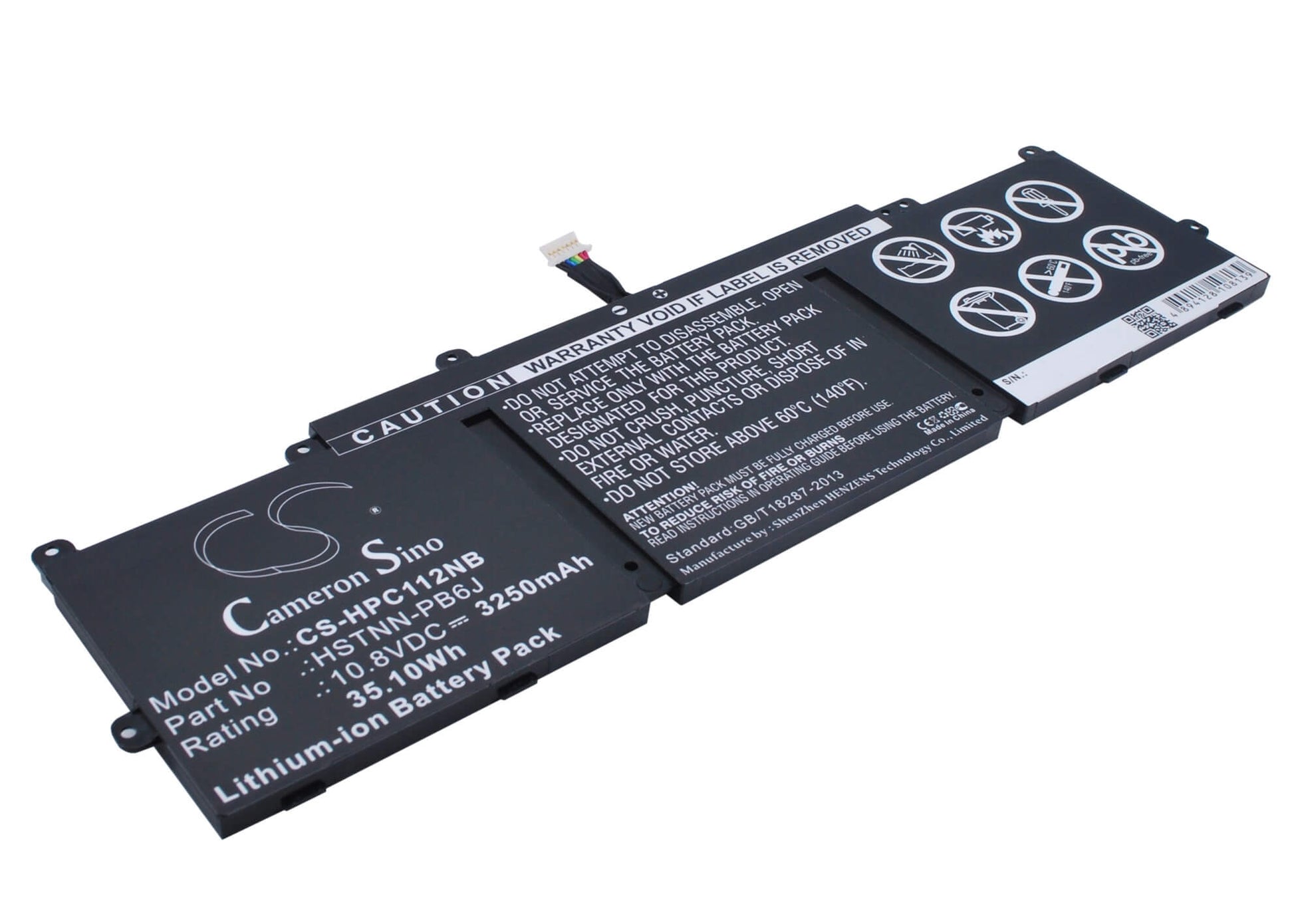 10.8V, 3250mAh, Li-ion Battery fits Hp, Chromebook 11 G3, Chromebook 11 G3 Pcnb, 35.1Wh