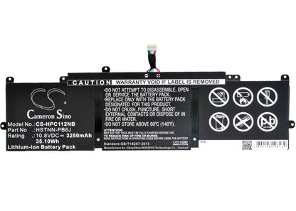 10.8V, 3250mAh, Li-ion Battery fits Hp, Chromebook 11 G3, Chromebook 11 G3 Pcnb, 35.1Wh