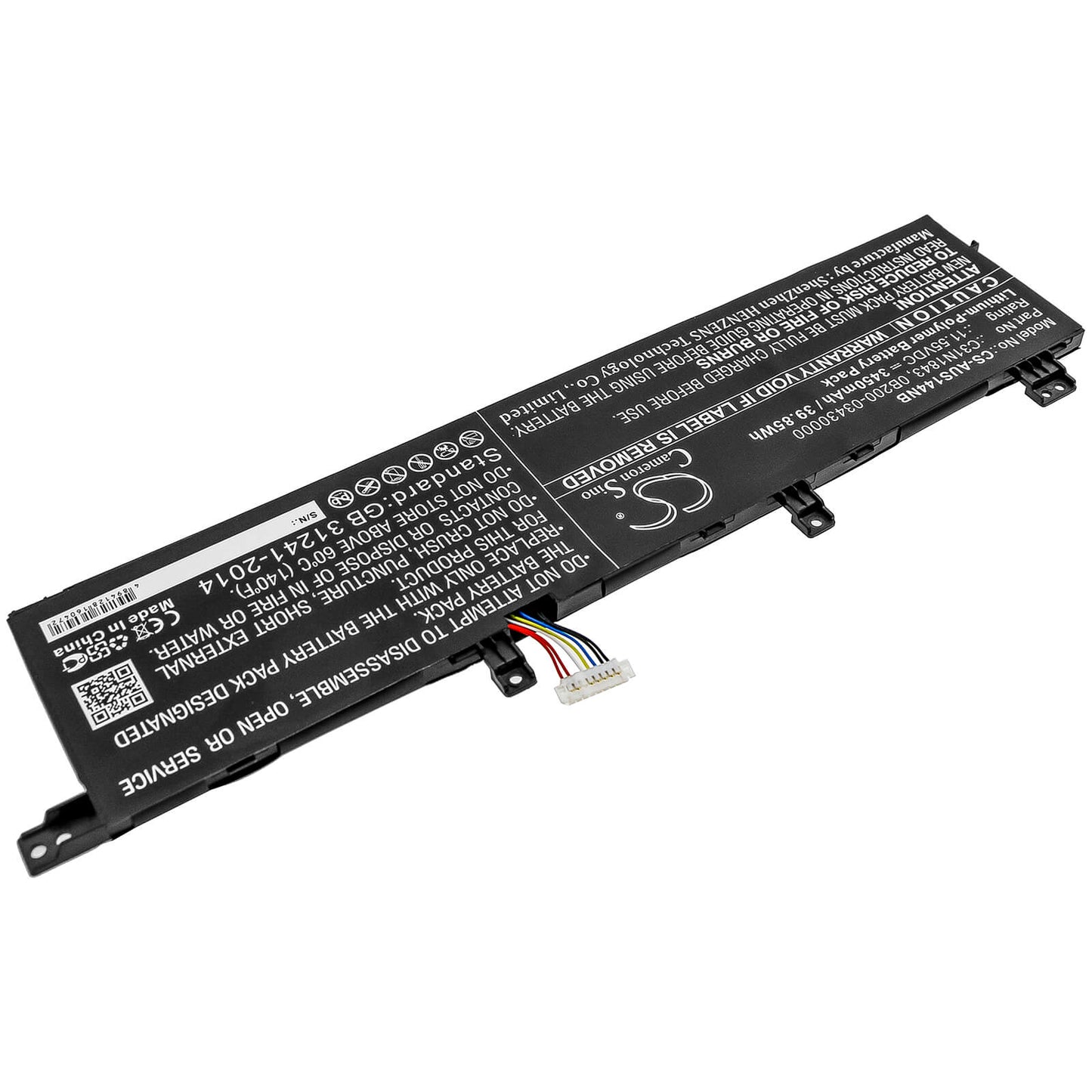 11.55V, 3450mAh, Li-Polymer Battery fits Asus, Vivobook S14 S432fa, Vivobook S14 S432fa-am030t, 39.8475Wh