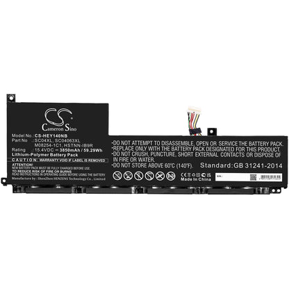 15.4V, 3850mAh, Li-Polymer Battery fits Hp, Envy 14-eb0000nf, Envy 14-eb0006nj, 59.29Wh
