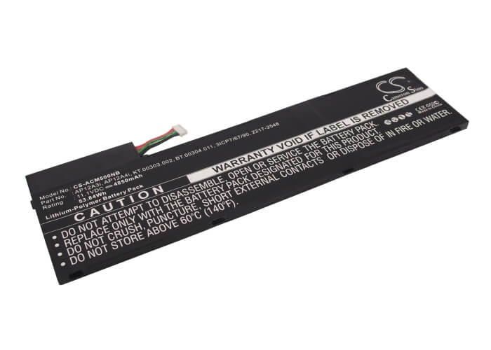 11.1V, 4850mAh, Li-Polymer Battery fits Acer, Aspire M3, Aspire M5, 53.835Wh