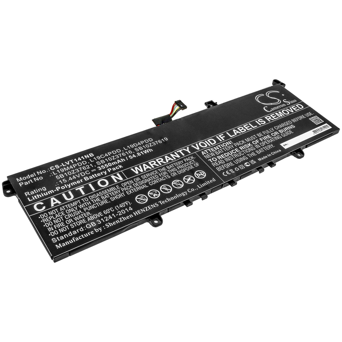 15.44V, 3550mAh, Li-Polymer Battery fits Lenovo, Thinkbook 13s G2 Are(20wc), Thinkbook 13s G2 Itl-20v9000ja, 54.812Wh