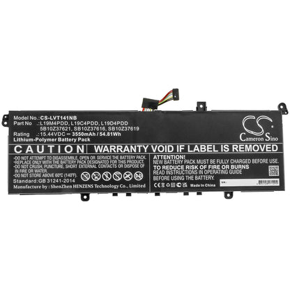 15.44V, 3550mAh, Li-Polymer Battery fits Lenovo, Thinkbook 13s G2 Are(20wc), Thinkbook 13s G2 Itl-20v9000ja, 54.812Wh