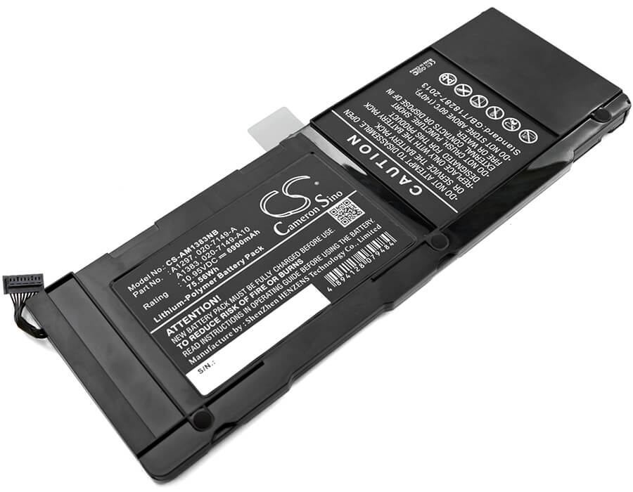 10.95V, 6900mAh, Li-Polymer Battery fits Apple, Macbook Pro 17, Macbook Pro 17" A1297 2009 Ver, 75.555Wh