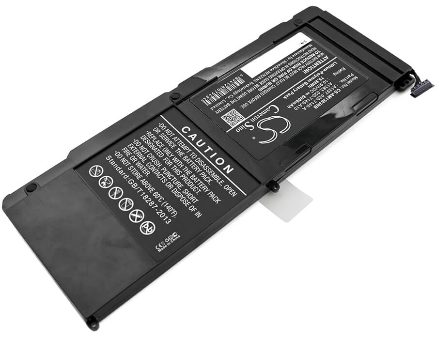 10.95V, 6900mAh, Li-Polymer Battery fits Apple, Macbook Pro 17, Macbook Pro 17" A1297 2009 Ver, 75.555Wh
