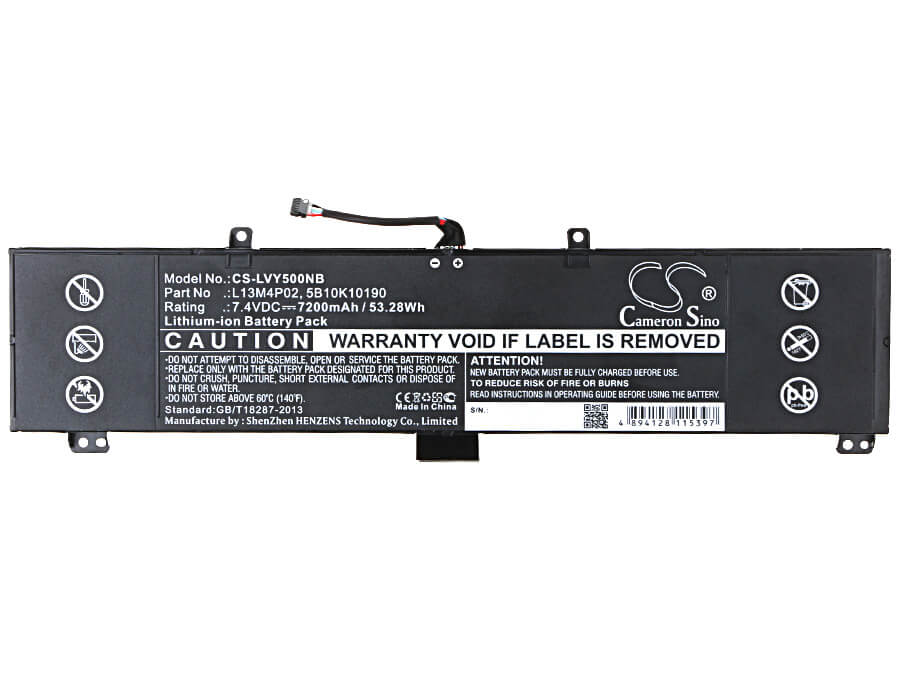 7.4V, 7200mAh, Li-ion Battery fits Lenovo, Erazer Y50, Y50-70, 53.28Wh