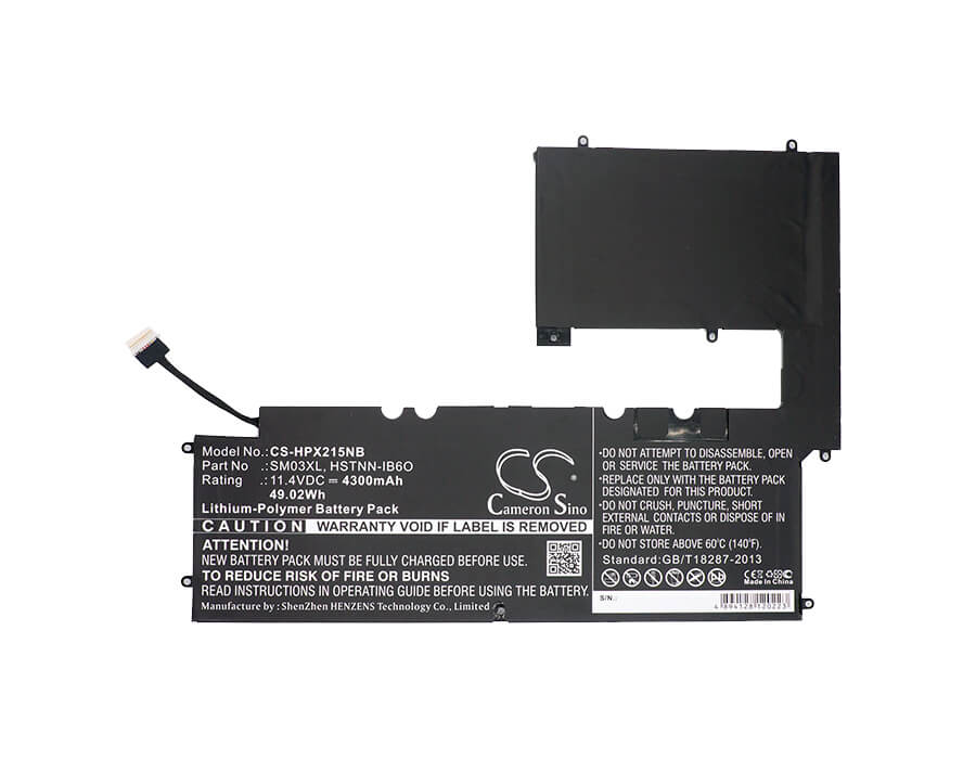 11.4V, 4300mAh, Li-Polymer Battery fits Hp, Envy 15-c101dx, Envy X2 15, 49.02Wh