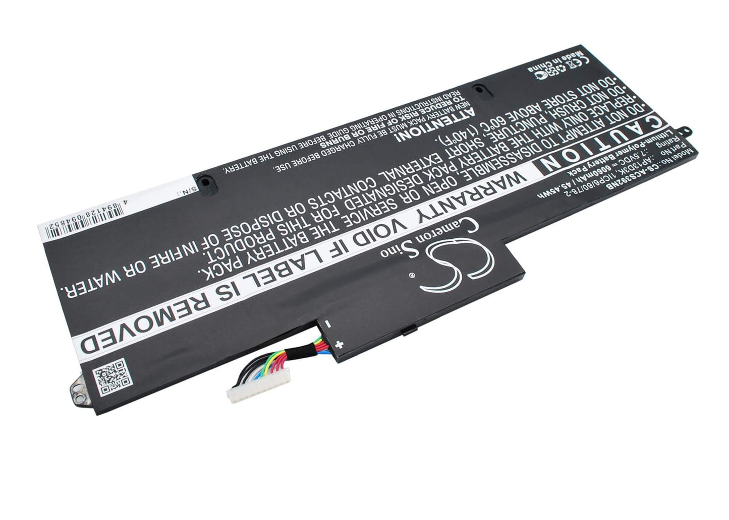 7.5V, 6060mAh, Li-Polymer Battery fits Acer, Aspire S3, Aspire S3-392, 45.45Wh