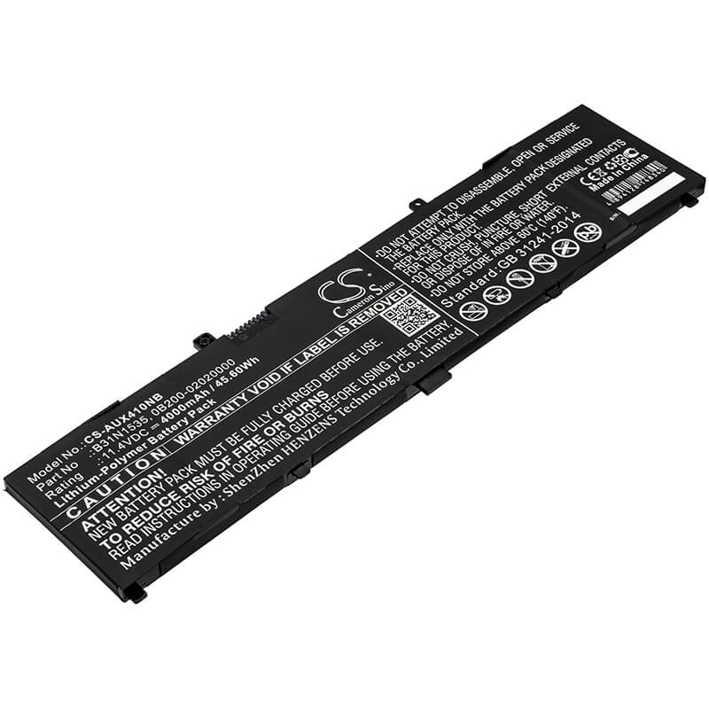 11.4V, 4000mAh, Li-Polymer Battery fits Asus, Ux310, Ux310ua, 45.6Wh