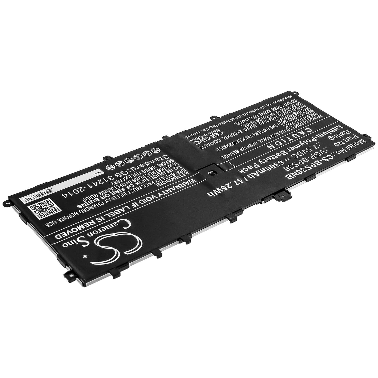 7.5V, 6300mAh, Li-Polymer Battery fits Sony, Svd13211cg, Svd13211cgb, 47.25Wh