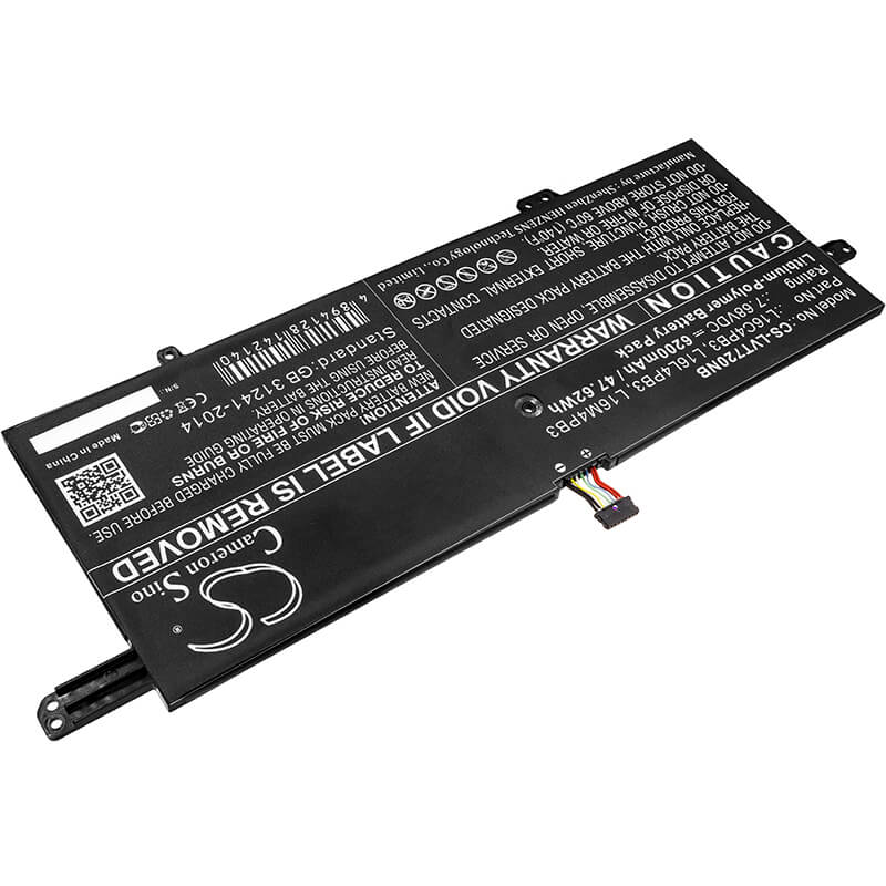 7.68V, 6200mAh, Li-Polymer Battery fits Lenovo, Ideapad 720s, Ideapad 720s-13, 47.616Wh