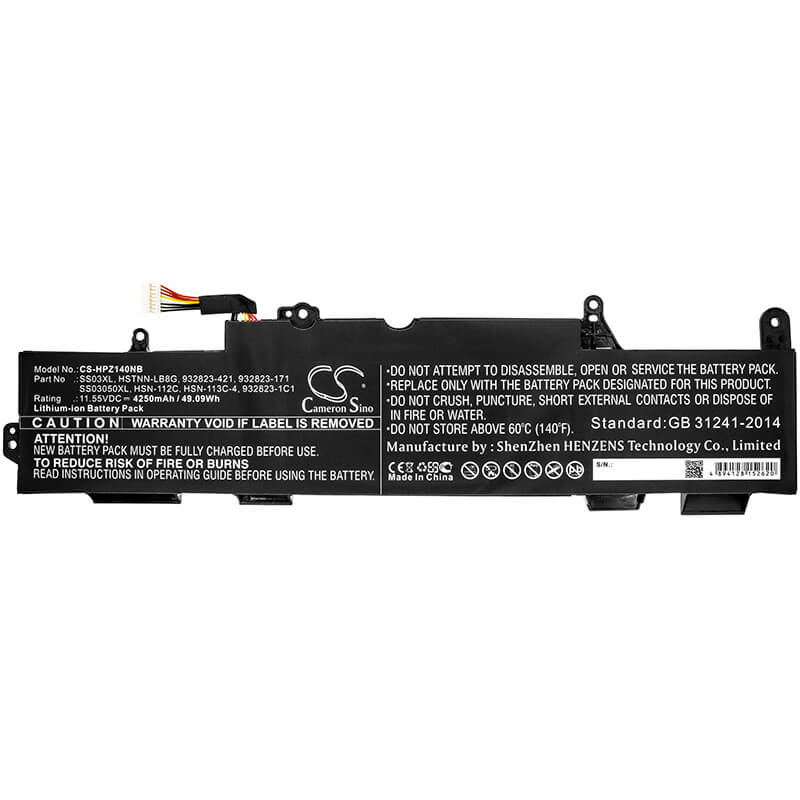 11.55V, 4250mAh, Li-ion Battery fits Hp, Elitebook 735 G5, Elitebook 735 G5 (3pj63aw), 49.0875Wh