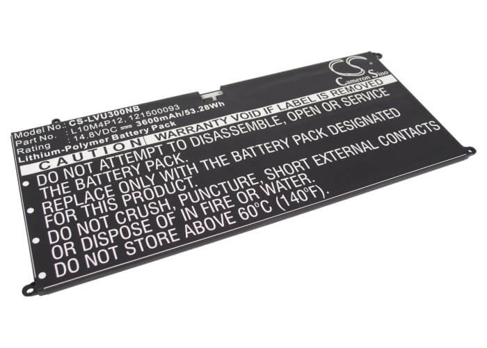 14.8V, 3600mAh, Li-Polymer Battery fits Lenovo, Ideapad U300, Ideapad U300s, 53.28Wh